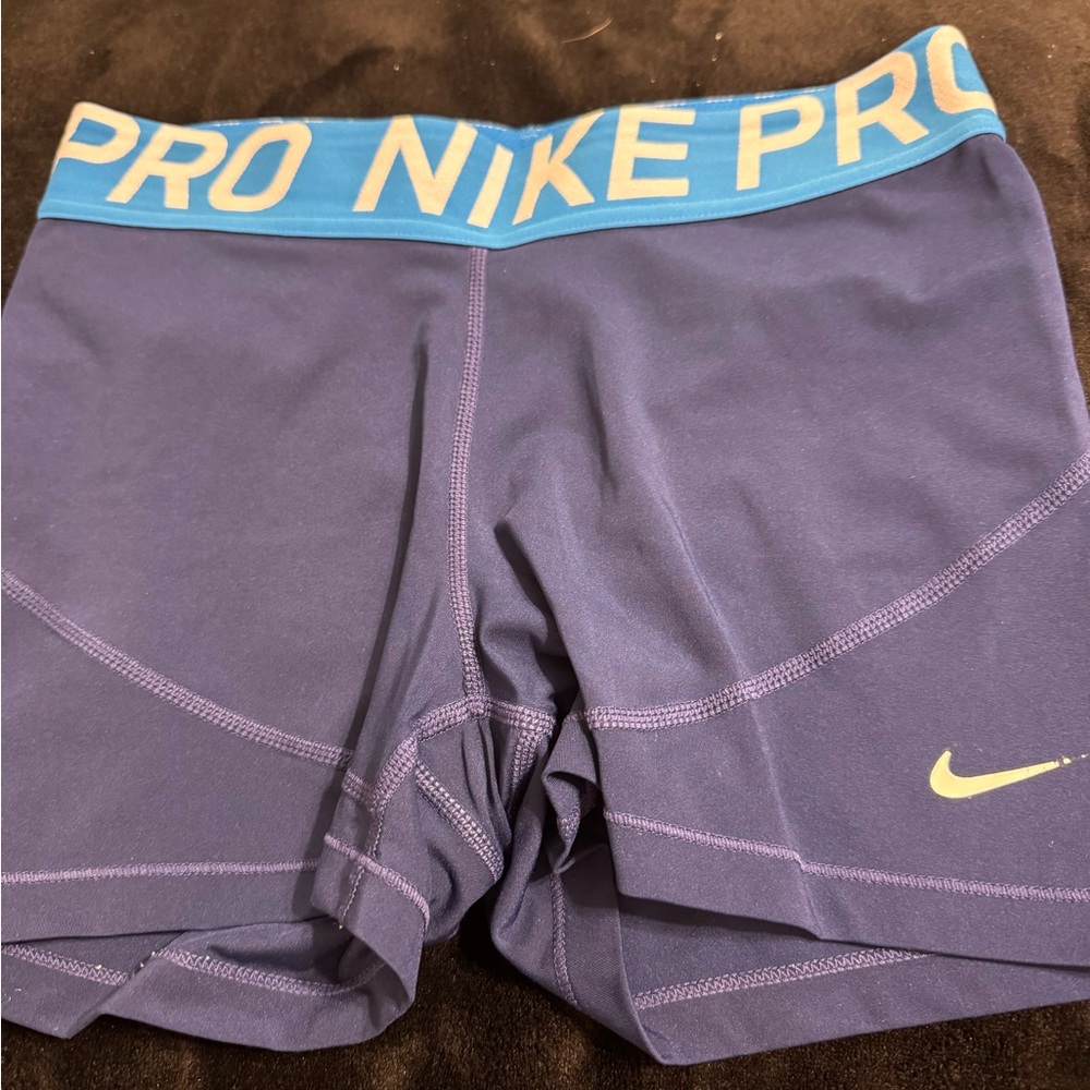 Nike Pro Purple and Yellow Shorts